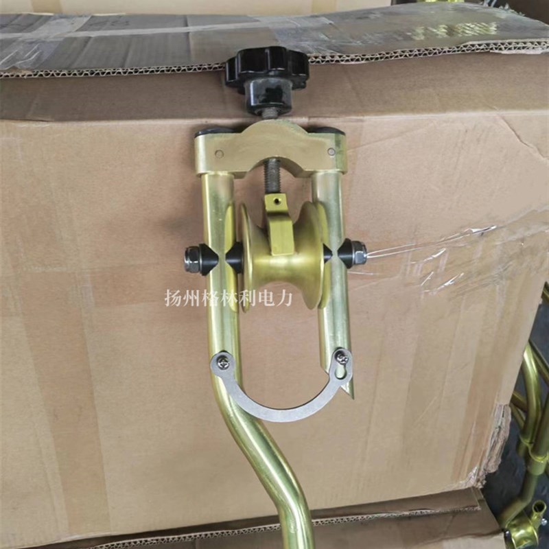 电力施工铝合金飞车绝缘绳软梯头单线双线带煞车自锁自行车式飞车