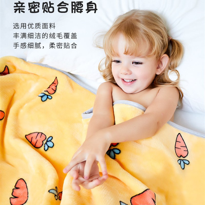 婴儿毛毯小被子加厚宝宝空调毯珊瑚绒儿童毛毯午睡盖毯幼儿园秋冬