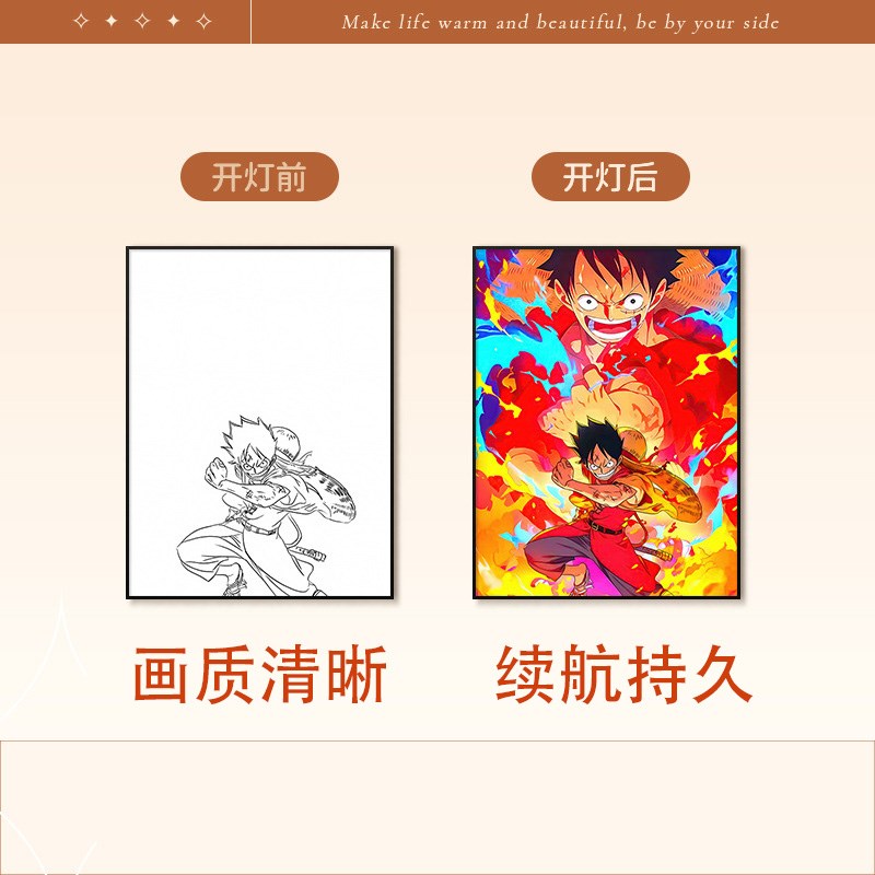 定制灯光画相框声控音响画客厅桌面摆件定制灯光画小夜灯挂画壁画