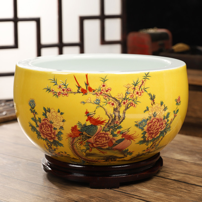 精品陶瓷花盆多肉植物中国风大盆景园艺盆栽青花加厚种吊兰绿萝盆