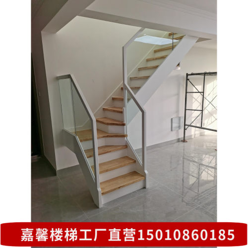北京loft楼梯室内楼梯公寓楼梯整体楼梯家用楼梯玻璃护栏网红楼梯