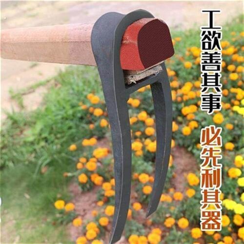 高锰钢农用二齿锄头羊角新款加厚锻打空心叉叉三齿锄除草老式锄头