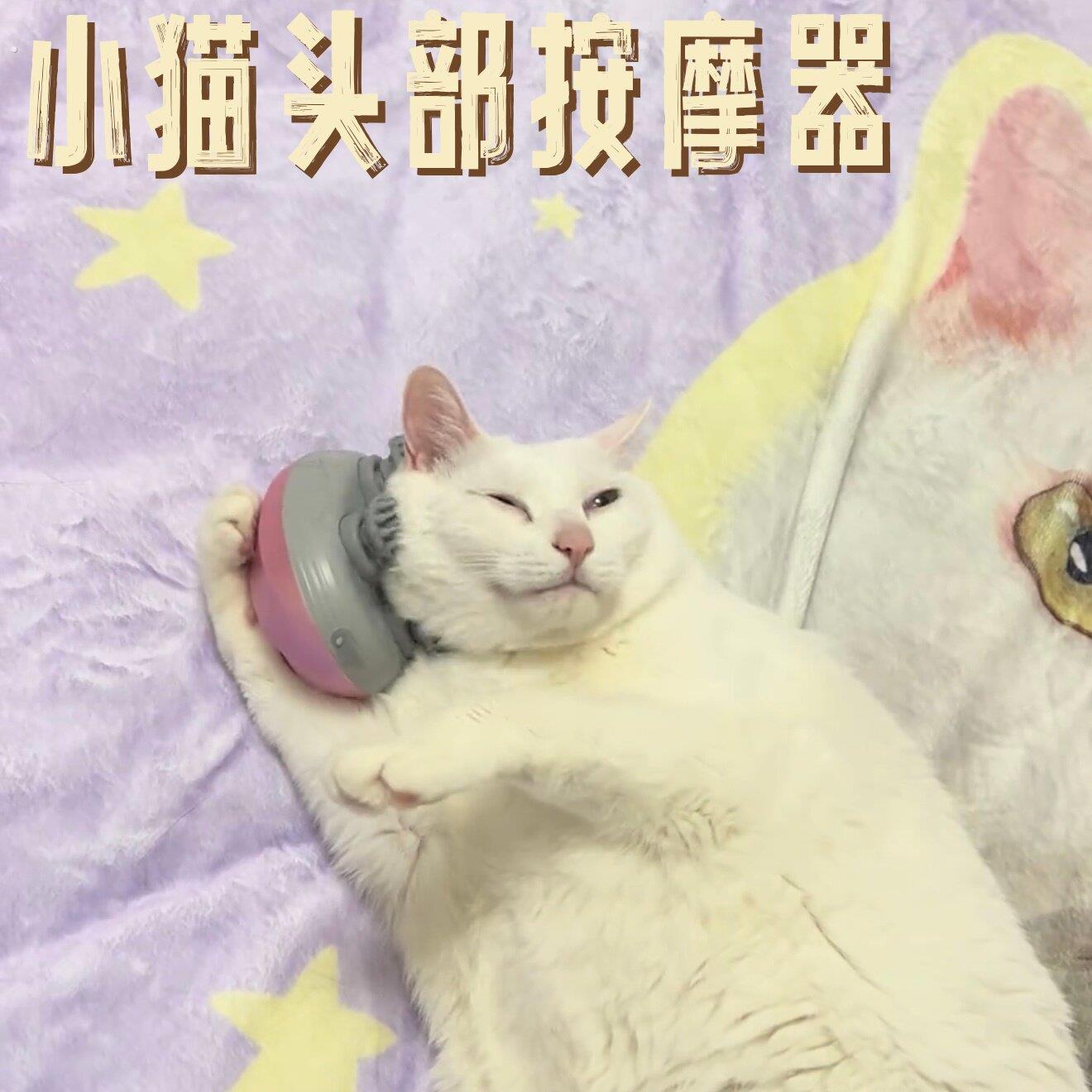 小猫已然陶醉~宠物头部按摩器充电款多功能龙爪手智能头部按摩仪