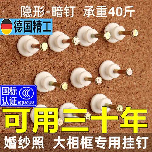 婚纱照专用挂钉照片墙相框水泥墙钉免打孔加粗钢钉无痕钉画框挂钩
