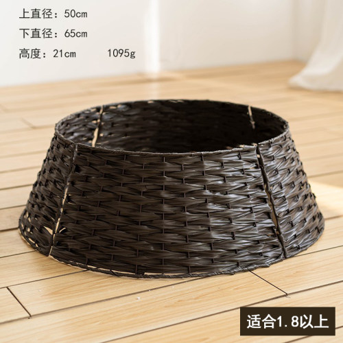 耶诞节装饰仿藤树围复古北欧风耶诞树底座手工摆件围栏布置装饰品