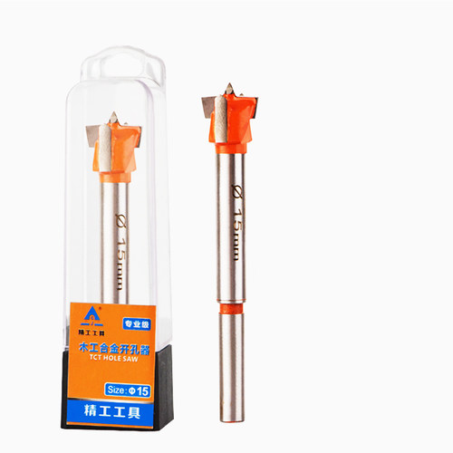 三合一连接件木工开孔器钻头套装 偏心轮15mm 10mm 8mm三尖钻头