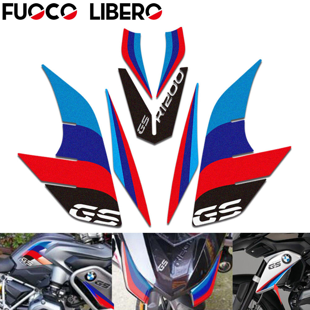适用于宝马R1200GS LC 13-16年改装摩托车油箱贴纸车身贴花鱼骨贴