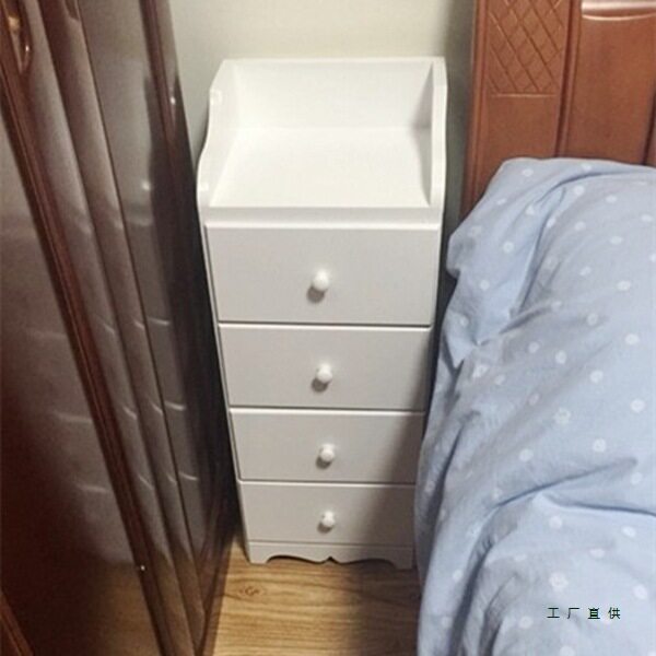 30公分小边柜子储物欧式现代简约床头柜实木迷你轻奢窄夹缝柜收纳