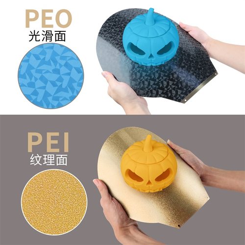 3D升级双面弹簧钢板光滑PEO+纹理PEI 圆形309mm适用于 Flsun V400