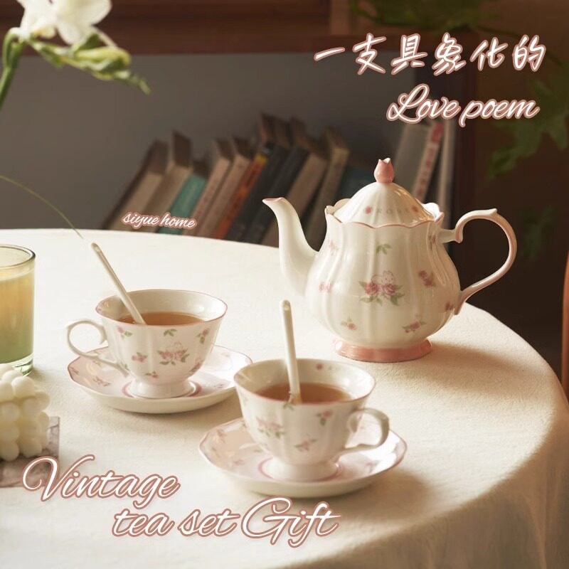 肆月陶瓷茶壶套装法式下午茶茶具礼盒套装乔迁新婚生日礼物伴手礼