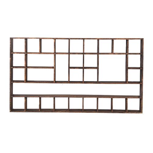 实木禅意多宝格博古架茶杯架紫砂壶茶具展示架壁挂置物架摆件中式