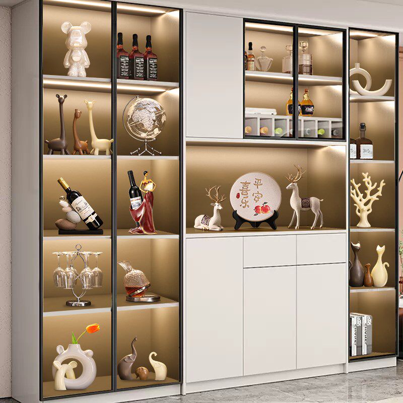 轻奢玄关餐边柜新房装饰品摆件高档客厅酒柜电视柜高级感红酒架托