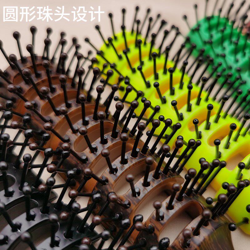美发排骨梳男士油头造型卷梳圆头高颅顶蓬松抓梳大背头定型梳