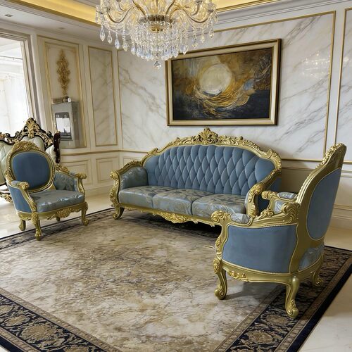 法式布艺沙发组合 curved arm sofa 1+2+3可拆洗简约沙发套装