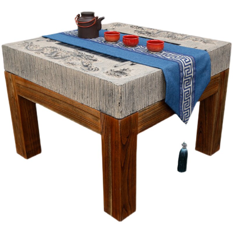 室外中国象棋盘桌凳组合家用文艺茶台户外庭院仿石桌子创意茶几