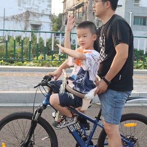 自行车前置儿童咱全座椅代驾电动车宝宝座椅共享单车儿童安全座椅
