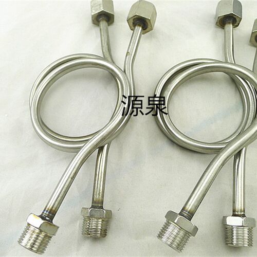 304 14*2 不锈钢压力表缓冲管M14/20*1.5冷凝表弯管无缝活动牙厚