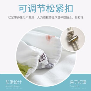 可定做全棉方床床套床裙圆床床罩 单件纯棉床笠高支高密薄棕垫套