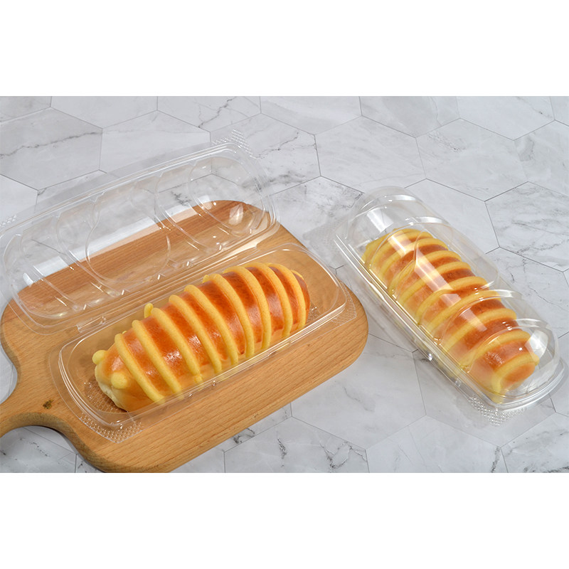 毛毛虫长条面包热狗加厚塑料透明吸塑盒烘焙面包包装盒包邮100个