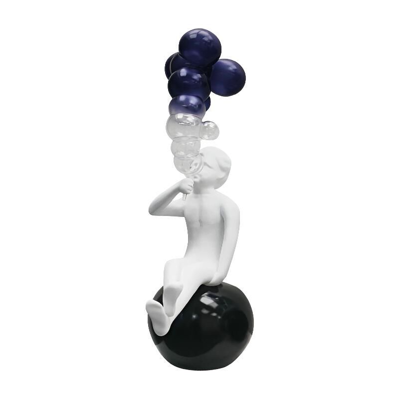 卡通吹气球创意雕塑摆件样板房创意落地售楼处泡泡人物艺术装置