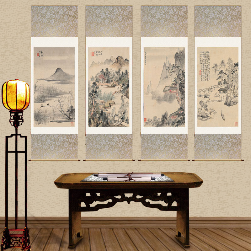 陈少梅望云楼名家仿古字画山水画国画中式客厅挂画办公室装饰壁画