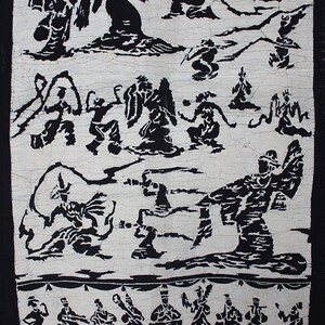 苗族蜡染画乐舞云南民族工艺品餐厅酒吧中式装饰布画门帘子隔断帘