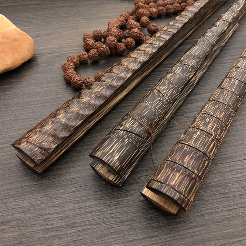 文玩折扇 9.5寸18方全棕竹簇节宣纸折扇 桃丝棕竹簇节 配苏工扇面