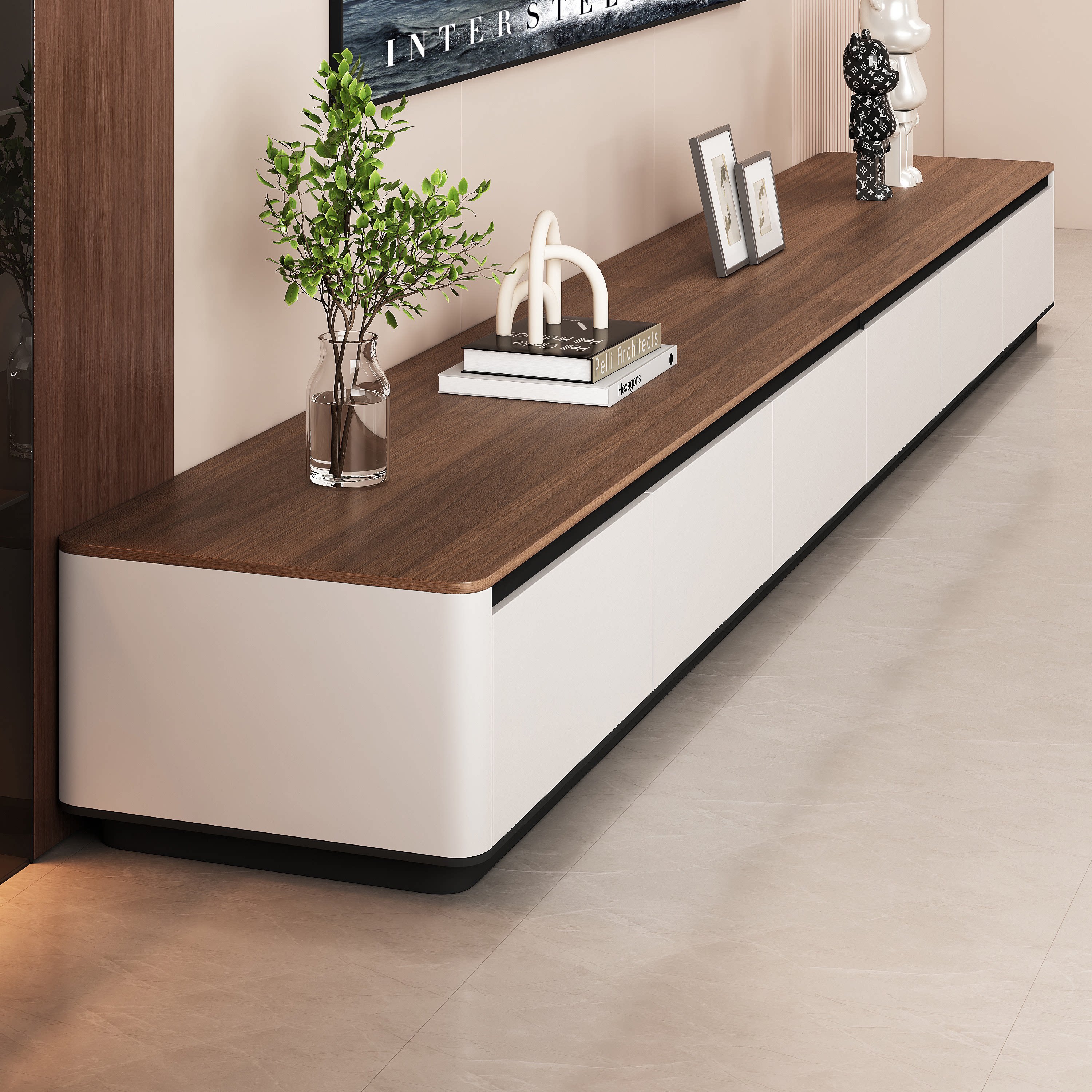 实木电视柜茶几组合客厅家用现代简约2026新款落地小户型储物柜子