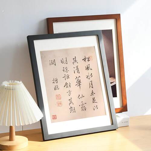 简约实木相框平面拼图画框外框装裱框架木质照片原木挂墙广告素描