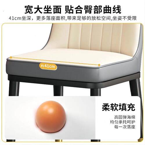 餐椅2023新款餐桌椅子轻奢高级感家用麻将椅商用餐饮饭厅靠背凳子