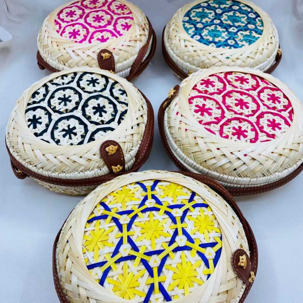 民族风手工竹编包竹篮包编织竹包竹筐包20*8cm