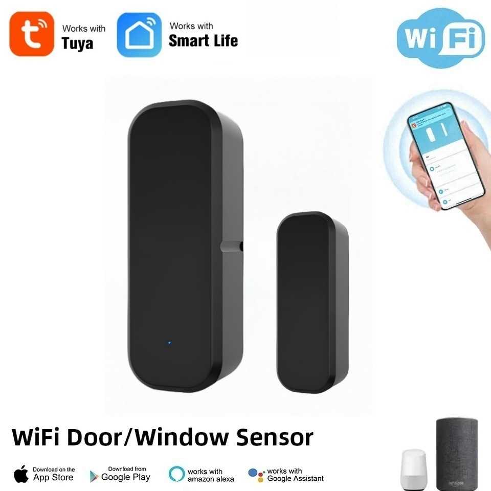 Tuya涂鸦wifi智能门磁传感器探测器家用室内门磁报警器感应器智能