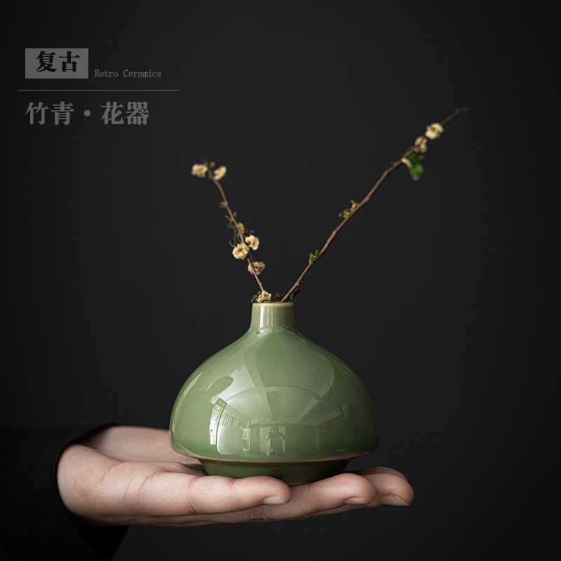 创意轻奢陶瓷小花瓶客厅插花摆件水培迷你花器餐桌小号花插复古