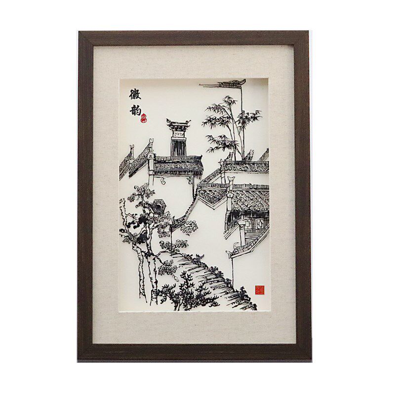 安徽芜湖铁画徽风迎客松地方特色工艺品摆件工艺品商务会议伴手礼