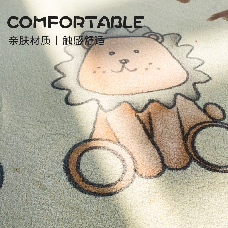 卡通圆形地毯地垫男孩儿童房间女孩日韩风卧室床边毯转椅吊篮家用
