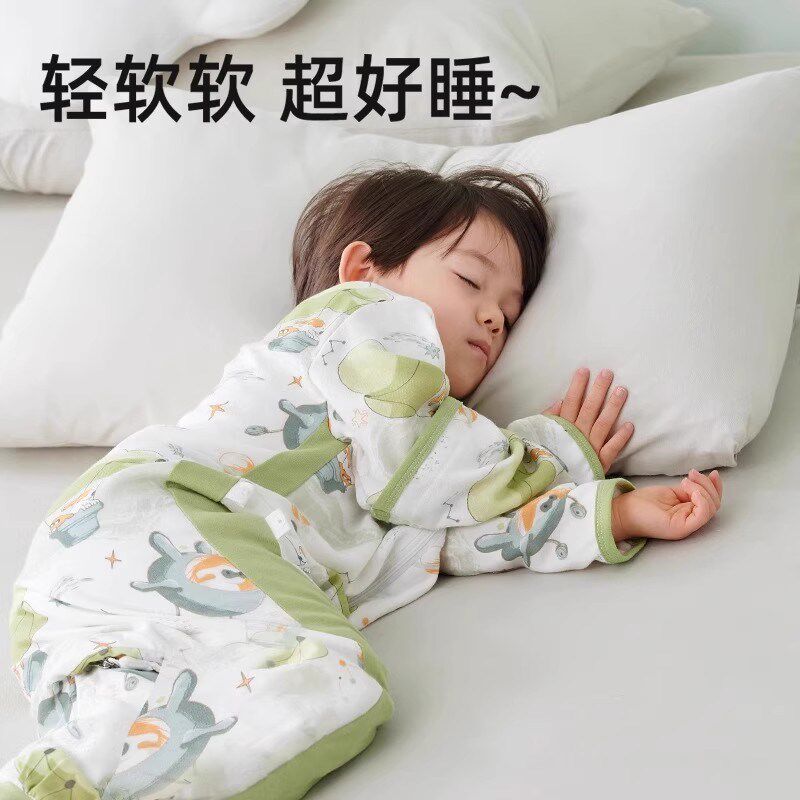 新生婴儿睡袋春秋夏季薄款宝宝纱布空调房防踢被神器夏天四季通用