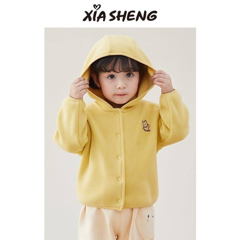 儿童春秋颗粒绒外套儿童宝宝摇粒绒外套男女童秋冬装新款婴儿卫衣