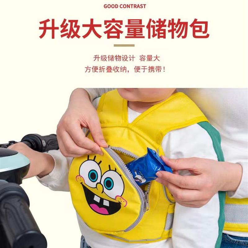 四季通用电动车儿童安全背带踏板摩托单车可调小孩宝宝座椅绑带子