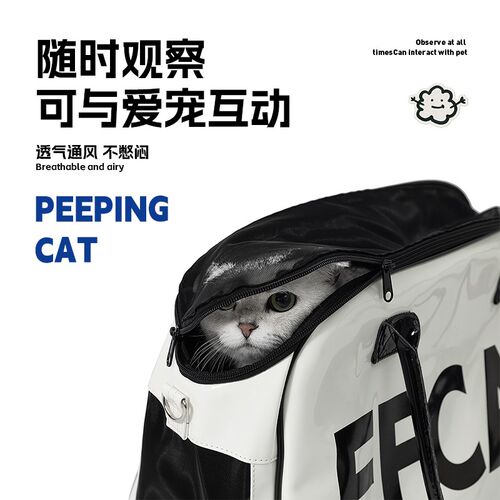 高颜值猫包外出便携狗包手提斜挎包大号硬底宠物包单肩包宜德士