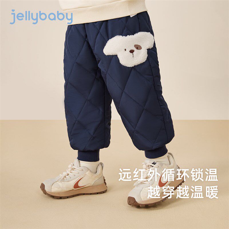 女童冬季棉裤宝宝卡通加绒加厚休闲裤小童秋冬夹棉裤儿童冬装女孩