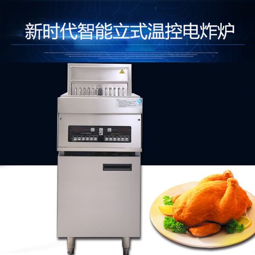 包邮商用立式电炸炉油炸锅9KW单缸双筛炸炉薯条机落地式电炸锅
