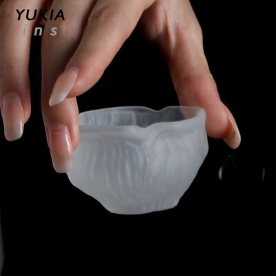 台风过境 听海小茶听海玻璃茶杯 中古水晶杯主人杯闻香杯品茗杯