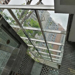 深圳香港量尺安装露台阳台村屋铝合金雨棚阳光房玻璃屋铝合金门窗