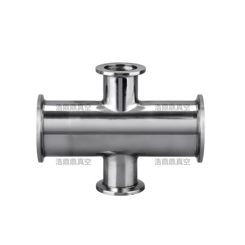 真空三通不锈钢法兰 快装变径三通 四通 KF16 25 40 50管件定制