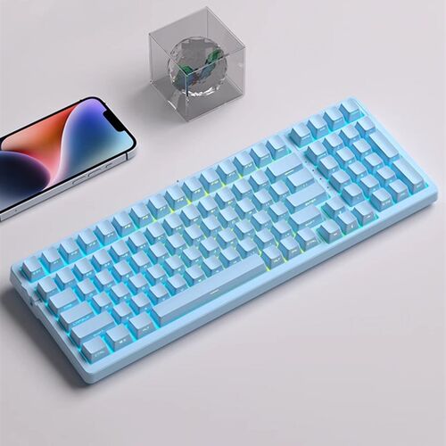 白色侧刻透光磁轴键帽 68/75/87/98键配列PBT客制化机械键盘