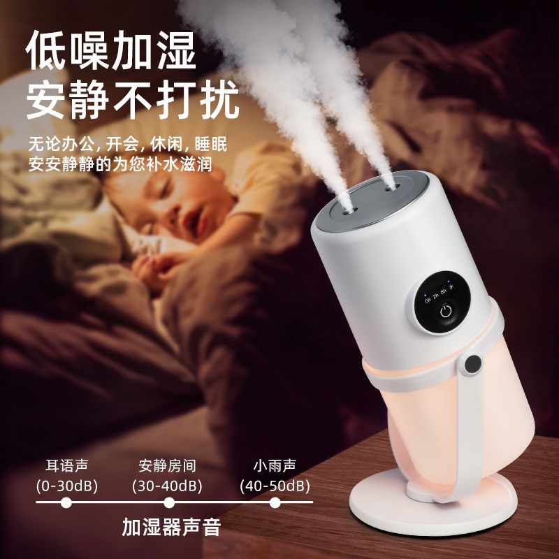 美国TGVIS桌面加湿器小型补水喷雾器2025新款孕妇婴儿家用静音卧