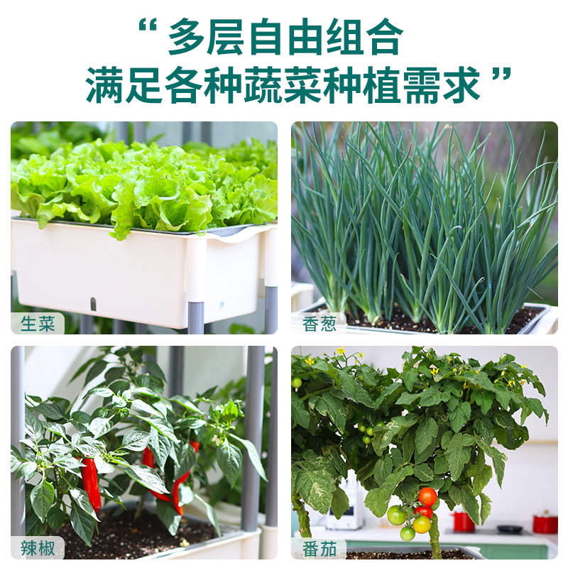 阳台多层种菜盆自吸水懒人花盆家庭蔬菜种植盆顶楼长方形塑料花盆