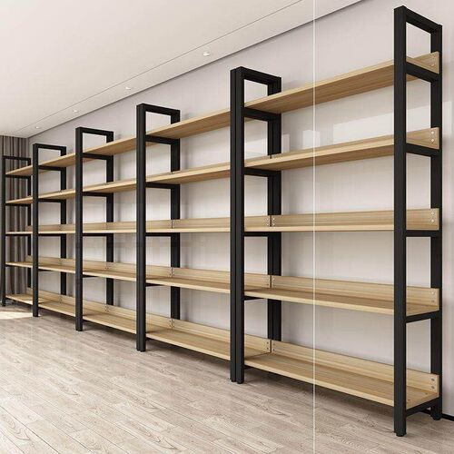 新货架展示架家用多层钢木货架多功能置物架化妆品展示架落地陈列