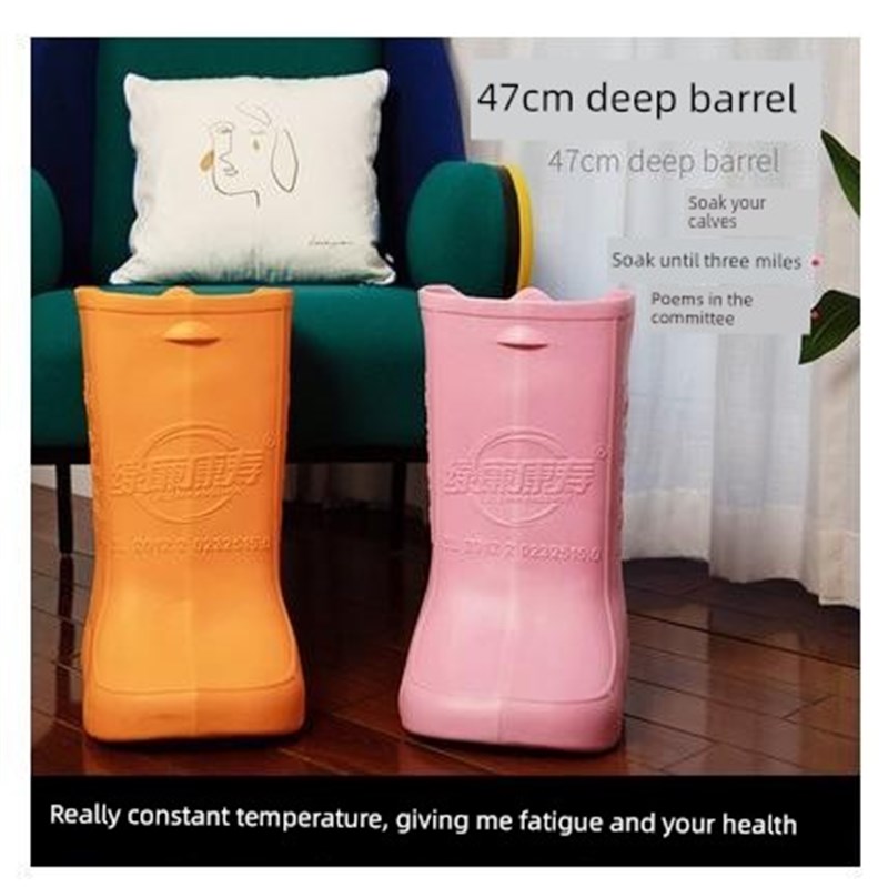 加高泡脚桶足浴鞋过膝盖加热恒温省水泡脚桶细高高深桶过小腿过年