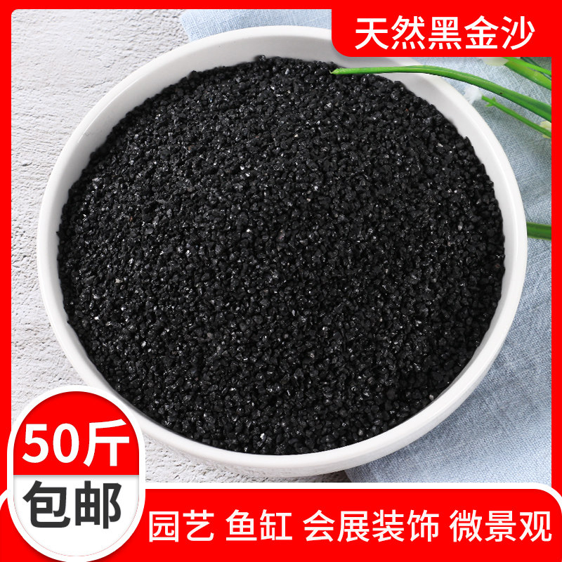 黑金沙黑色石英砂造微景观枯山水铺底灭烟沙垃圾桶黑颗粒砂砾沙子